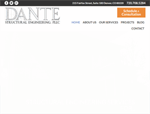 Tablet Screenshot of danteengineering.com